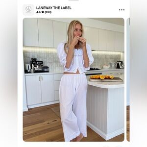 NWT LANEWAY THE LABEL Antique Summer Pant in Ivory